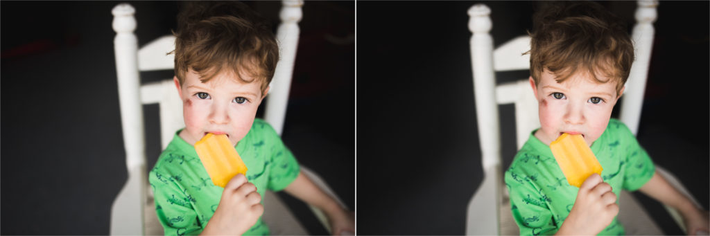 before and after dodge and burn in lightroom