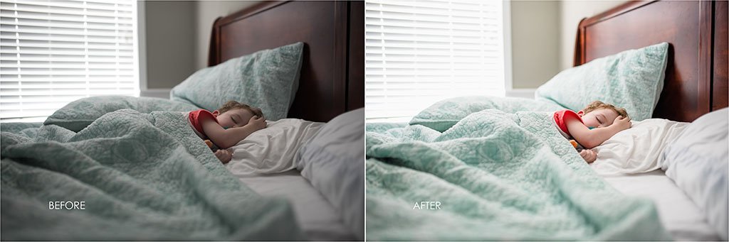 lightroom edit with presets before and after